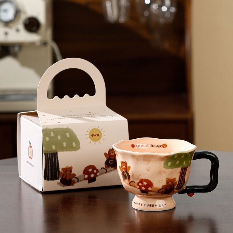 Artisan Ceramic Coffee Mug — Aesthetic Office & Home Breakfast Cup