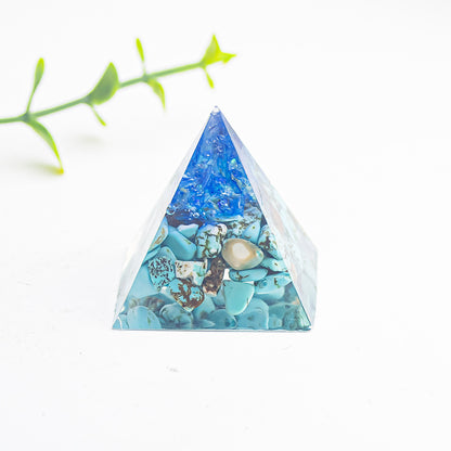 Natural Crystal Pyramid Ornament — Raw Ore Desk & Office Decor