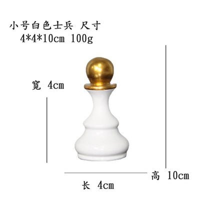 Black & White Chess Resin Ornament — Creative Home & Window Decor