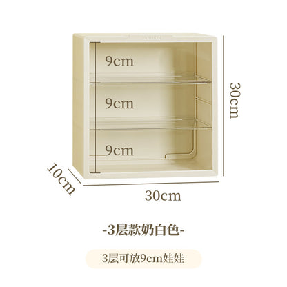 Labubu Doll Display Cabinet — Wall-Mounted Transparent Vinyl Figure Box