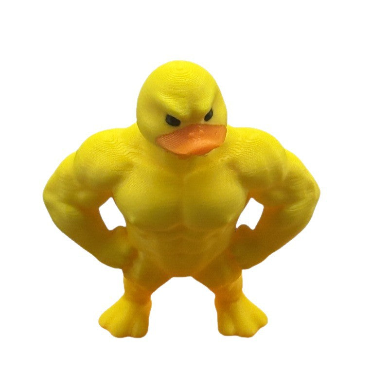 Muscle Duck Desktop Ornament — Funny Standing Duck Decor & Gift
