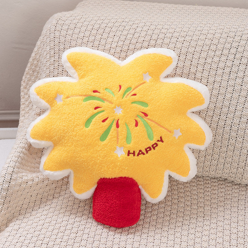 Lucky Lion Plush Pillow — Festive Home Sofa Ornament & Gift