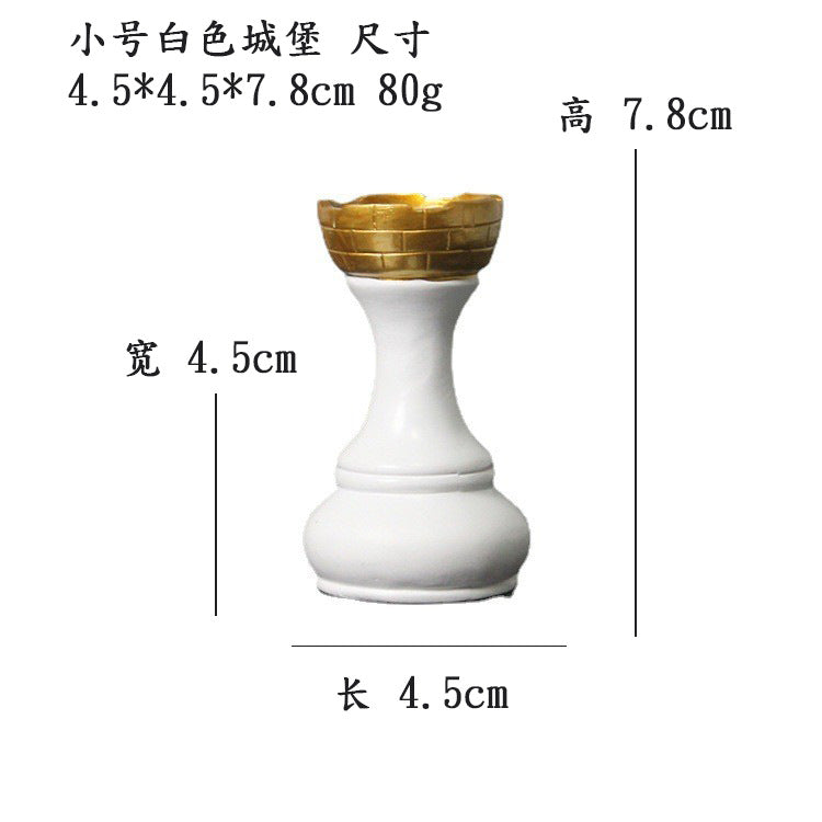 Black & White Chess Resin Ornament — Creative Home & Window Decor