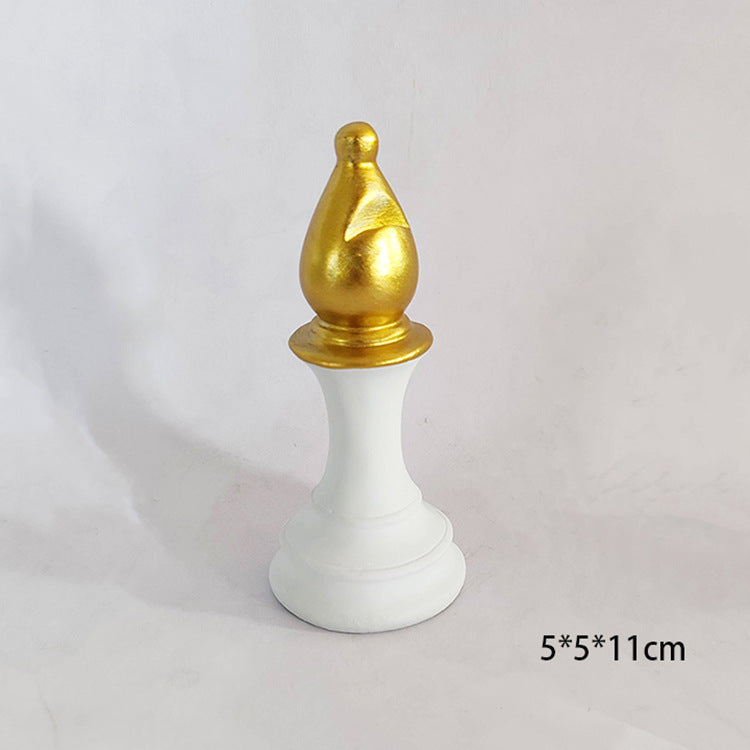 Black & White Chess Resin Ornament — Creative Home & Window Decor