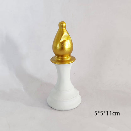 Black & White Chess Resin Ornament — Creative Home & Window Decor