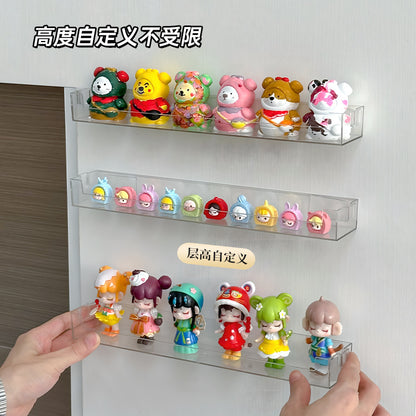 Wall-Mounted Collectible Display Shelf — Acrylic Blind Box & Lego Stand