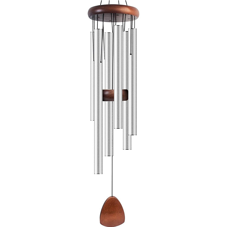 Classic Six-Tube Metal Wind Chime — High-Tone Aluminium Hanging Decor