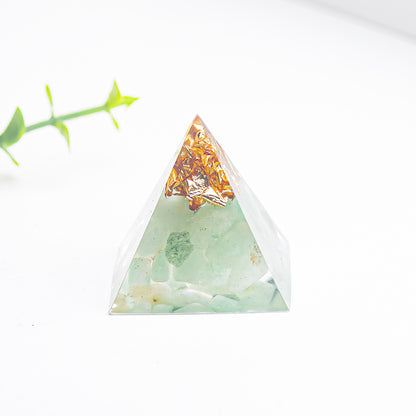 Natural Crystal Pyramid Ornament — Raw Ore Desk & Office Decor