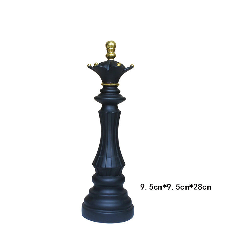 Black & White Chess Resin Ornament — Creative Home & Window Decor