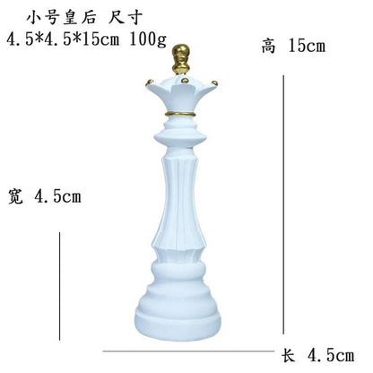Black & White Chess Resin Ornament — Creative Home & Window Decor