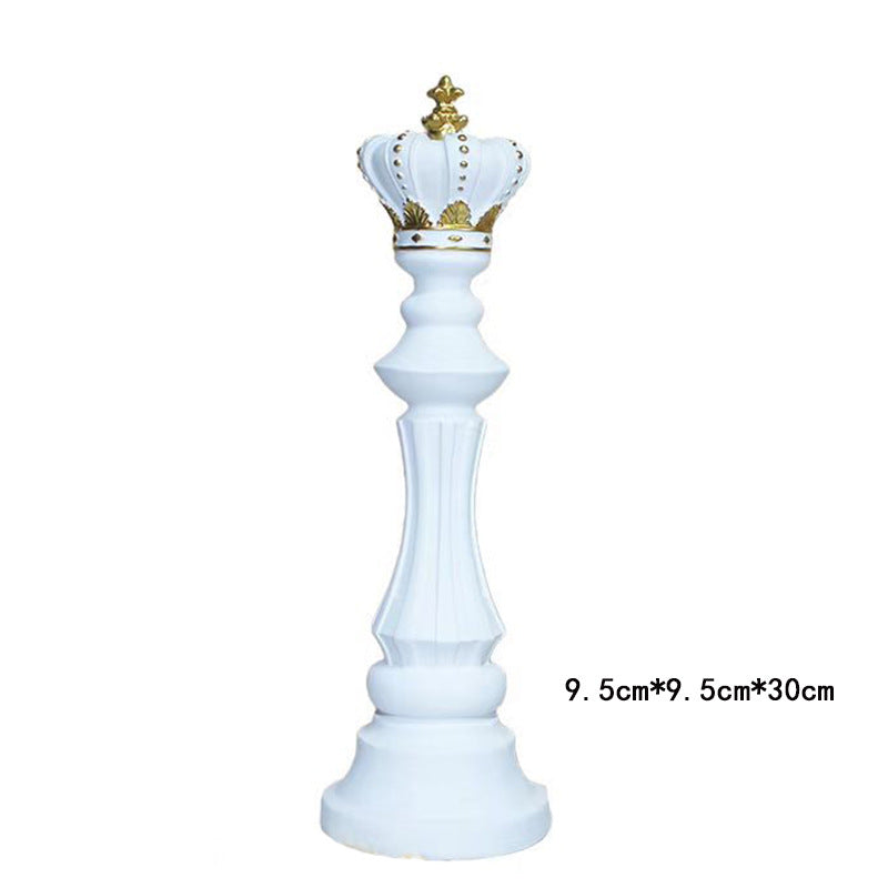 Black & White Chess Resin Ornament — Creative Home & Window Decor