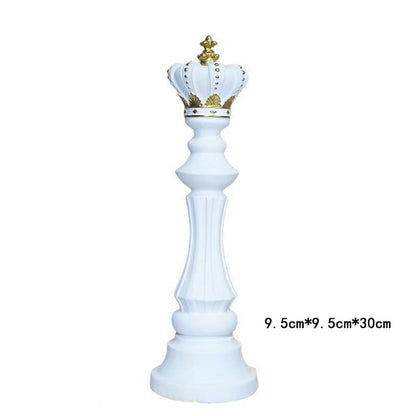 Black & White Chess Resin Ornament — Creative Home & Window Decor