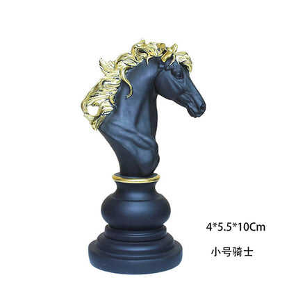 Black & White Chess Resin Ornament — Creative Home & Window Decor
