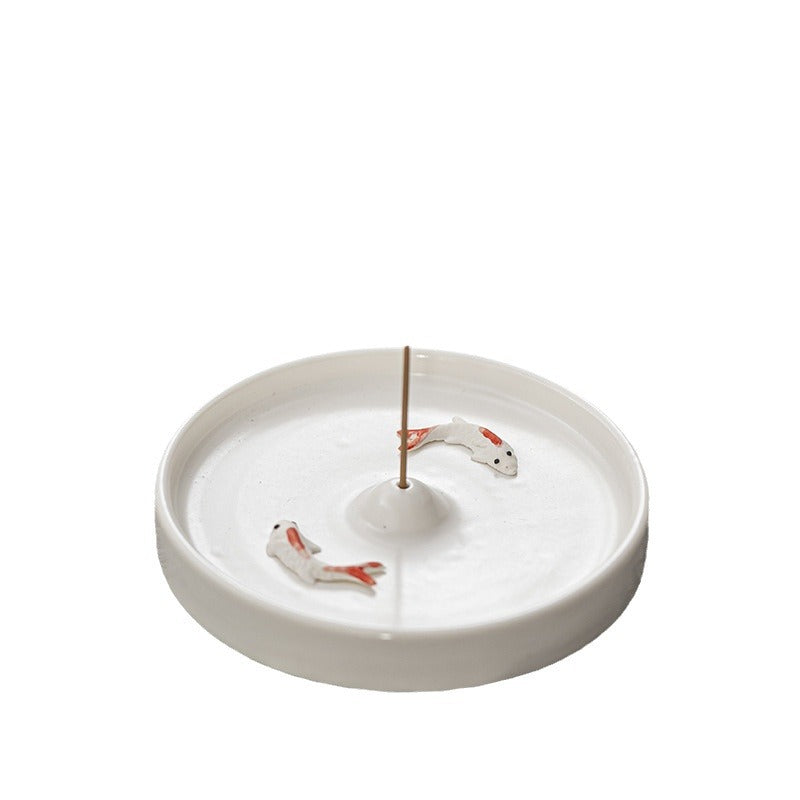 Ceramic Incense Holder & Tray — Artisan Agarwood Sandalwood Burner