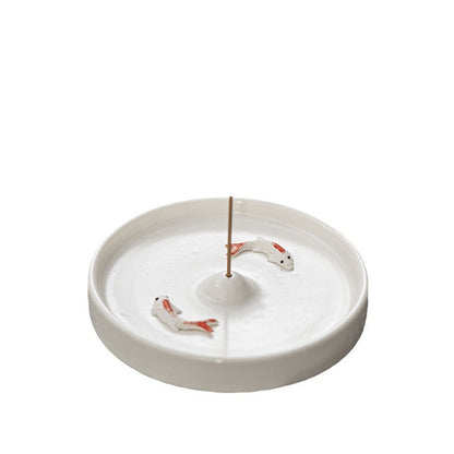 Ceramic Incense Holder & Tray — Artisan Agarwood Sandalwood Burner