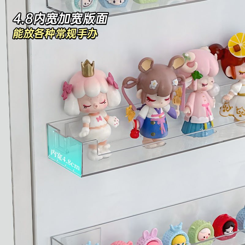Wall-Mounted Collectible Display Shelf — Acrylic Blind Box & Lego Stand