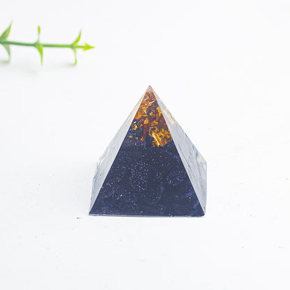 Natural Crystal Pyramid Ornament — Raw Ore Desk & Office Decor