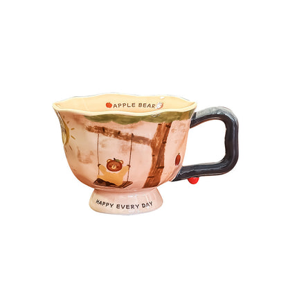 Artisan Ceramic Coffee Mug — Aesthetic Office & Home Breakfast Cup