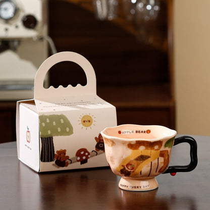 Artisan Ceramic Coffee Mug — Aesthetic Office & Home Breakfast Cup