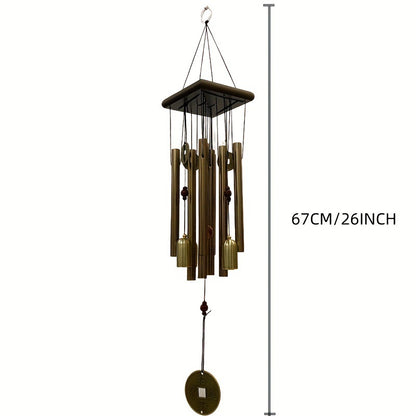 Classic Six-Tube Metal Wind Chime — High-Tone Aluminium Hanging Decor