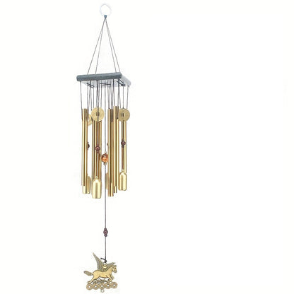 Classic Six-Tube Metal Wind Chime — High-Tone Aluminium Hanging Decor