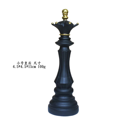 Black & White Chess Resin Ornament — Creative Home & Window Decor