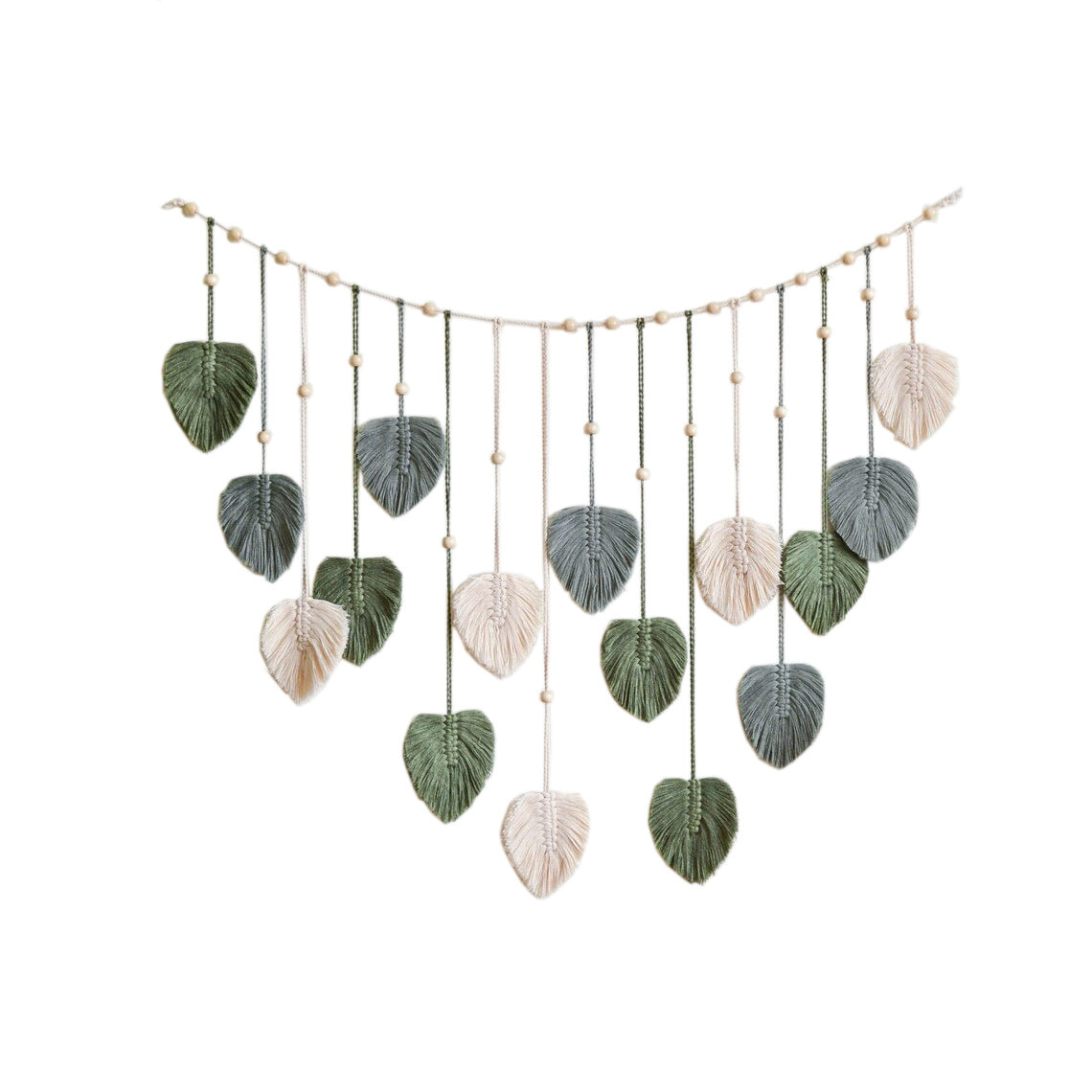 Bohemian Woven Leaf Tapestry — Nordic Handmade Wall Art