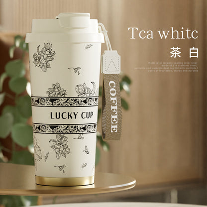 Lily of the Valley Ceramic Tumbler — Elegant Double-Wall Gift Cup