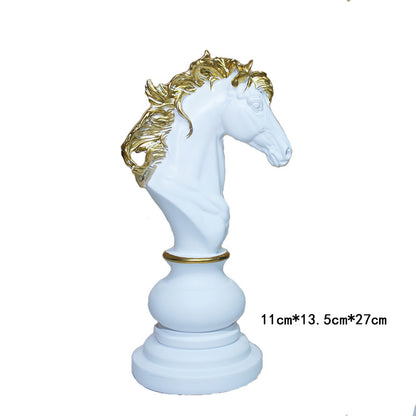 Black & White Chess Resin Ornament — Creative Home & Window Decor