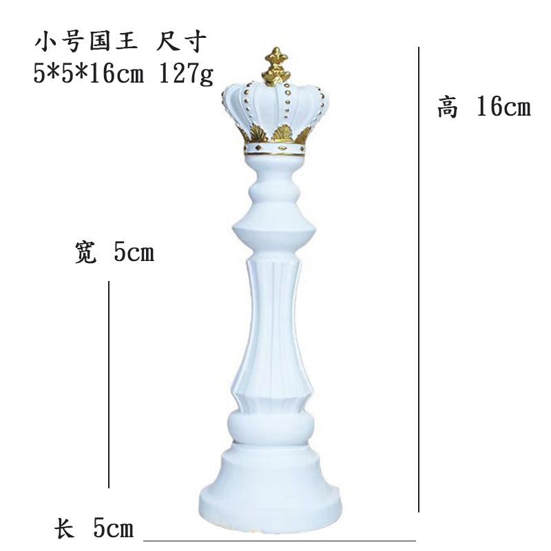 Black & White Chess Resin Ornament — Creative Home & Window Decor