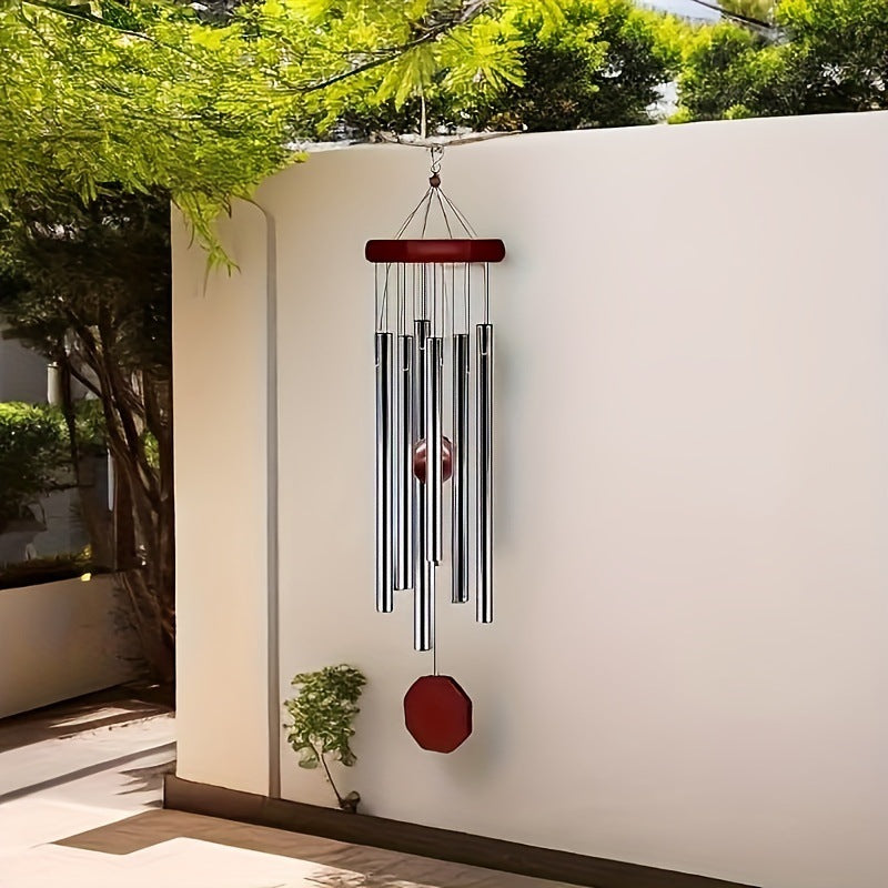 Classic Six-Tube Metal Wind Chime — High-Tone Aluminium Hanging Decor