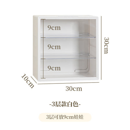 Labubu Doll Display Cabinet — Wall-Mounted Transparent Vinyl Figure Box