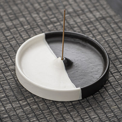 Ceramic Incense Holder & Tray — Artisan Agarwood Sandalwood Burner