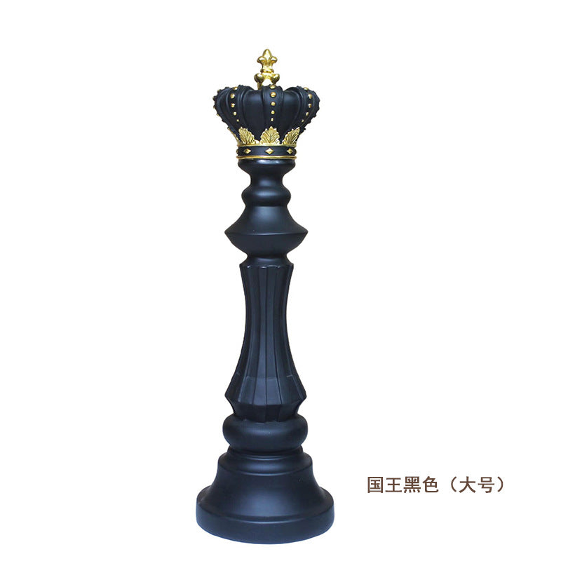 Black & White Chess Resin Ornament — Creative Home & Window Decor