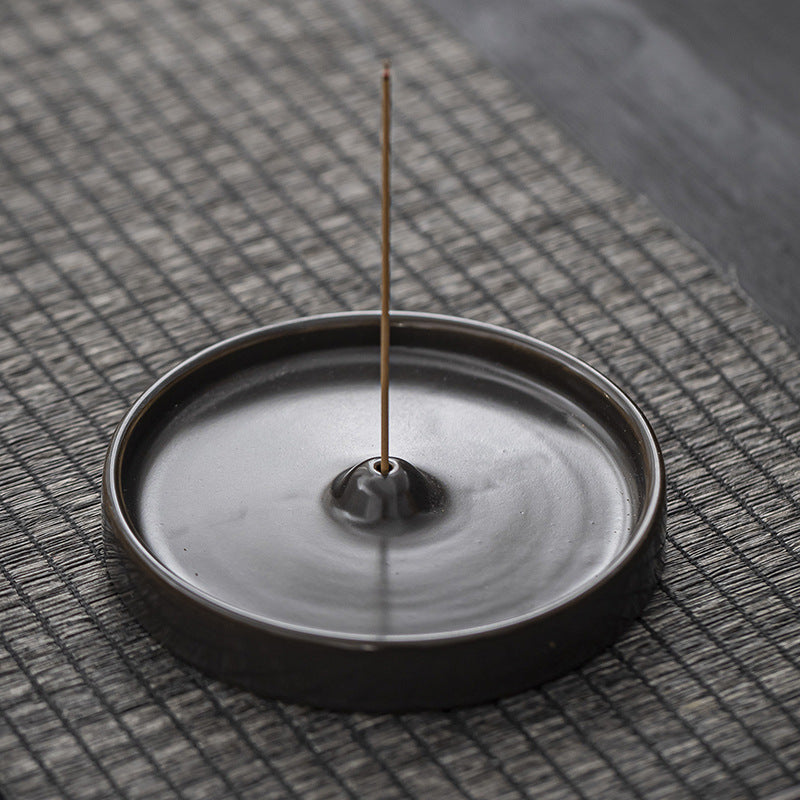 Ceramic Incense Holder & Tray — Artisan Agarwood Sandalwood Burner