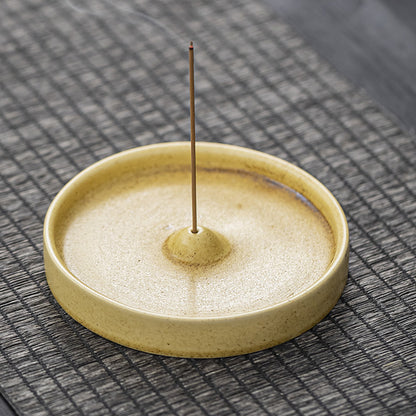 Ceramic Incense Holder & Tray — Artisan Agarwood Sandalwood Burner