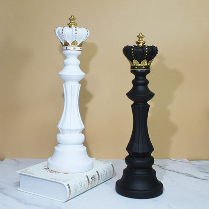 Black & White Chess Resin Ornament — Creative Home & Window Decor