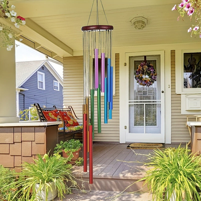 Classic Six-Tube Metal Wind Chime — High-Tone Aluminium Hanging Decor