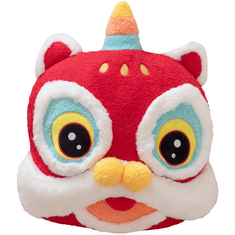 Lucky Lion Plush Pillow — Festive Home Sofa Ornament & Gift