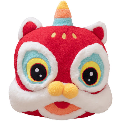 Lucky Lion Plush Pillow — Festive Home Sofa Ornament & Gift