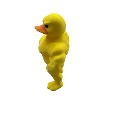 Muscle Duck Desktop Ornament — Funny Standing Duck Decor & Gift