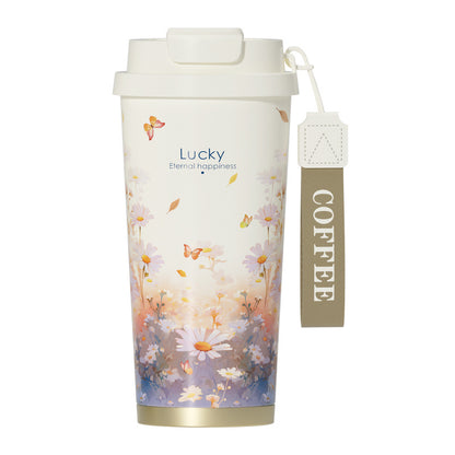 Lily of the Valley Ceramic Tumbler — Elegant Double-Wall Gift Cup