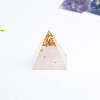 Natural Crystal Pyramid Ornament — Raw Ore Desk & Office Decor