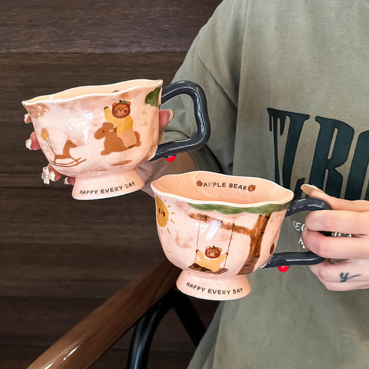 Artisan Ceramic Coffee Mug — Aesthetic Office & Home Breakfast Cup