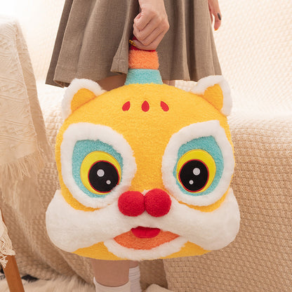 Lucky Lion Plush Pillow — Festive Home Sofa Ornament & Gift