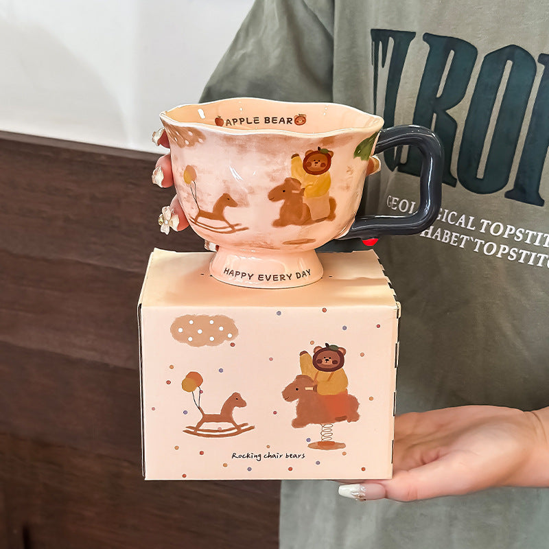 Artisan Ceramic Coffee Mug — Aesthetic Office & Home Breakfast Cup