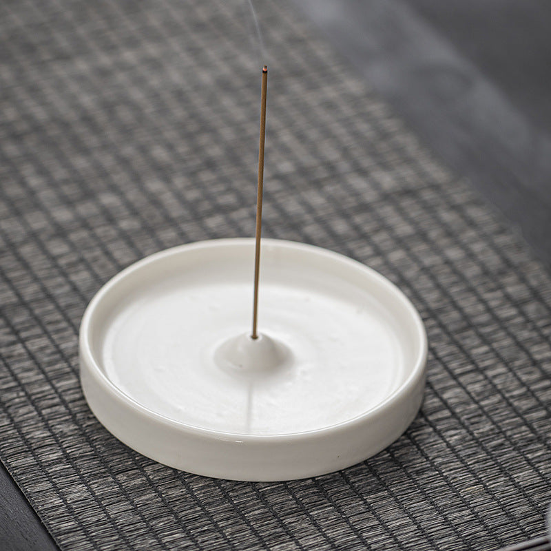 Ceramic Incense Holder & Tray — Artisan Agarwood Sandalwood Burner
