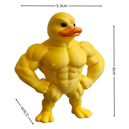 Muscle Duck Desktop Ornament — Funny Standing Duck Decor & Gift