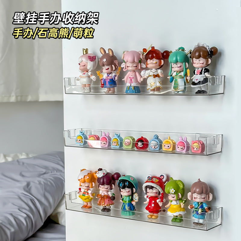 Wall-Mounted Collectible Display Shelf — Acrylic Blind Box & Lego Stand
