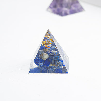 Natural Crystal Pyramid Ornament — Raw Ore Desk & Office Decor